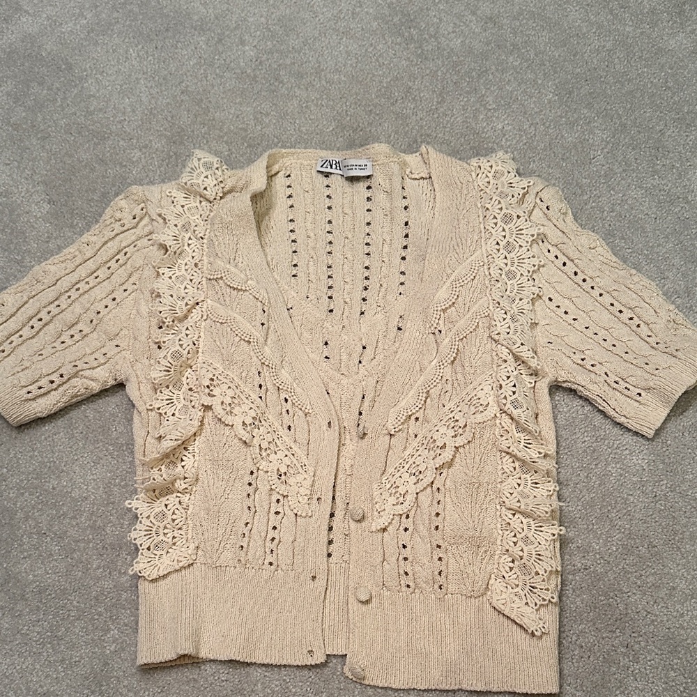 Zara Beige Women's Cardigan